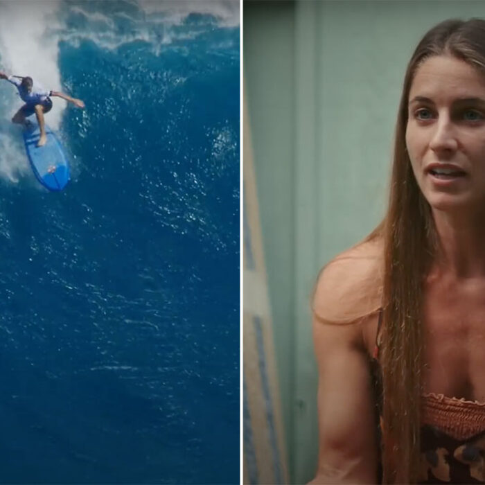 Emi Erickson surfing