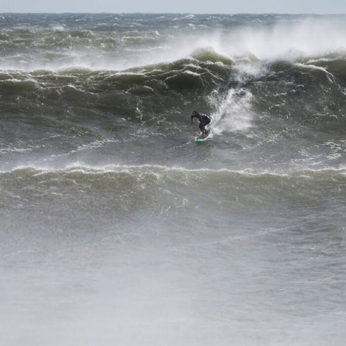 Ben Gravy surfing Hurricane Lee