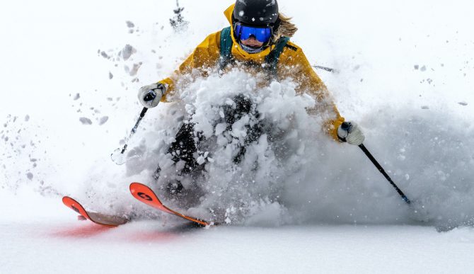 powder skiing