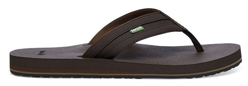 the sanuk ziggy sandals was picked as the most plush flip flop on our review.