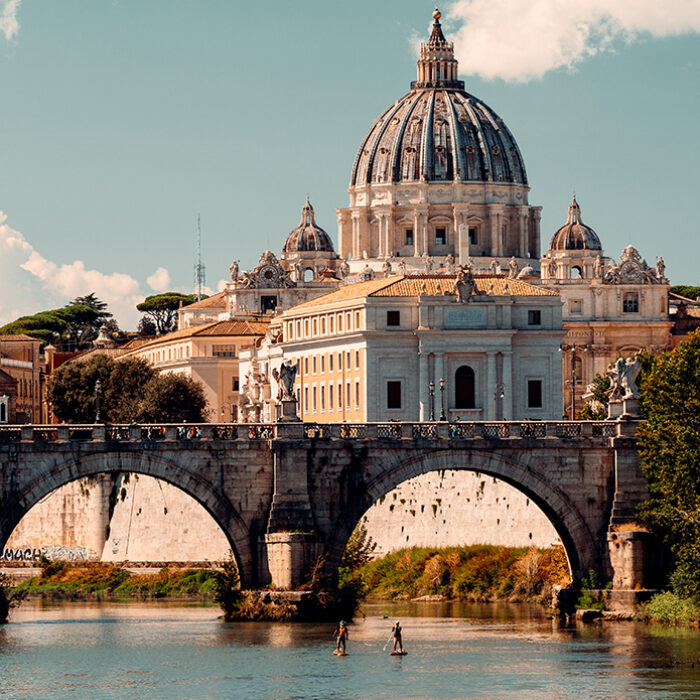 Italian surfer Roby D'Amico SUP'd from the source of the river Tiber, through Rome, to the Mediterranean, to source the pollutants of his local surfbreaks.