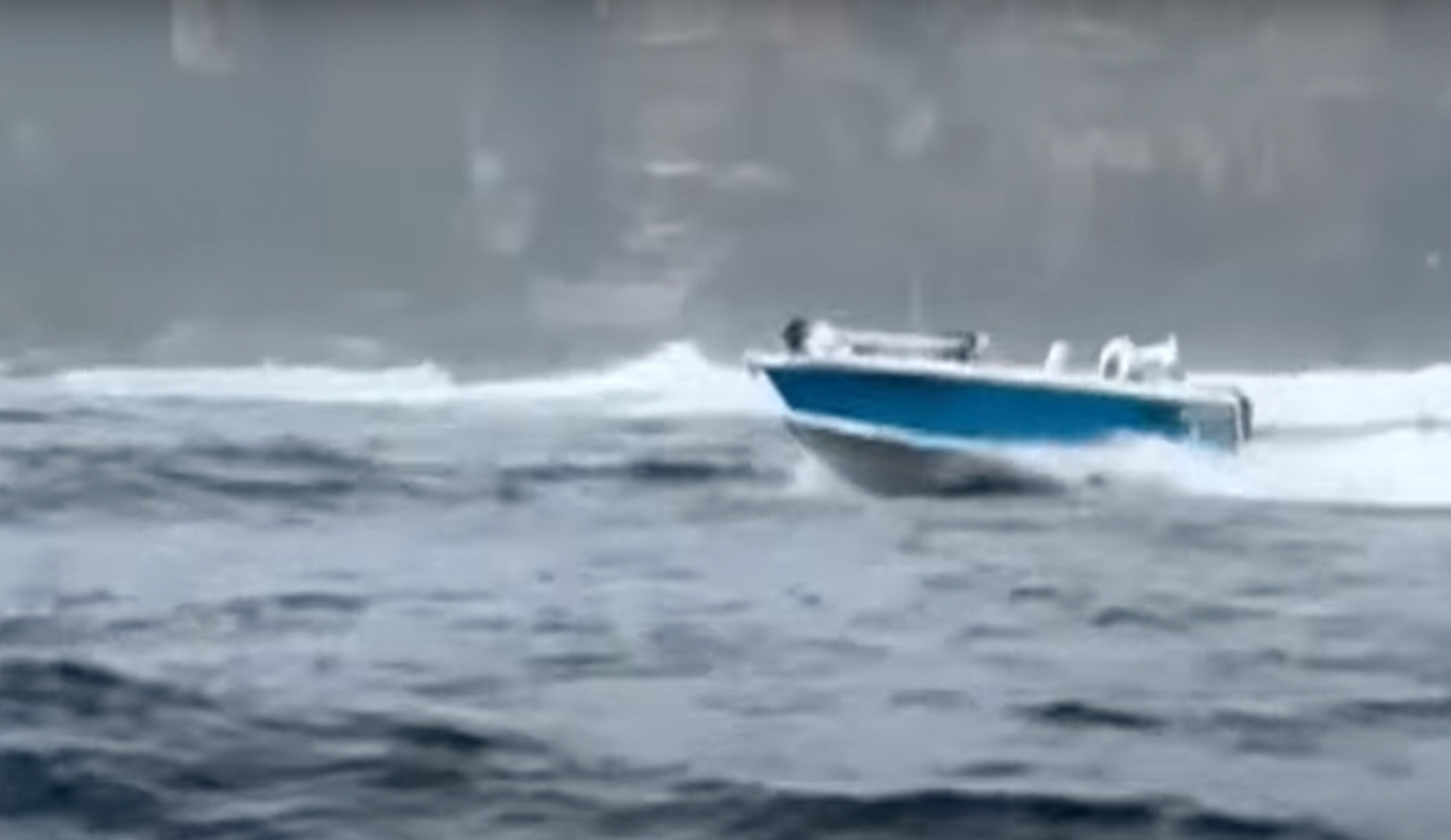 Witnesses were alerted to the accident when they saw the driverless boat (pictured) circling in the water. Photo: 9 News // YouTube