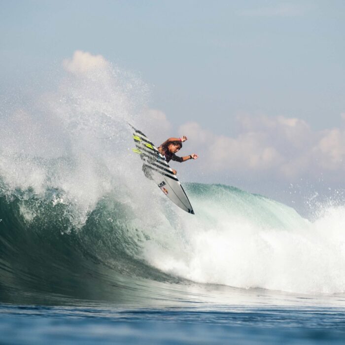 BALI, INDONESIA - MAY 17: Eli Hanneman of Hawaii places third in the final of the Red Bull Airborne at the 2019 Corona Bali Protected at Keramas on May 17, 2019 in Bali, Indonesia. (Photo by Matt Dunbar/WSL via Getty Images)