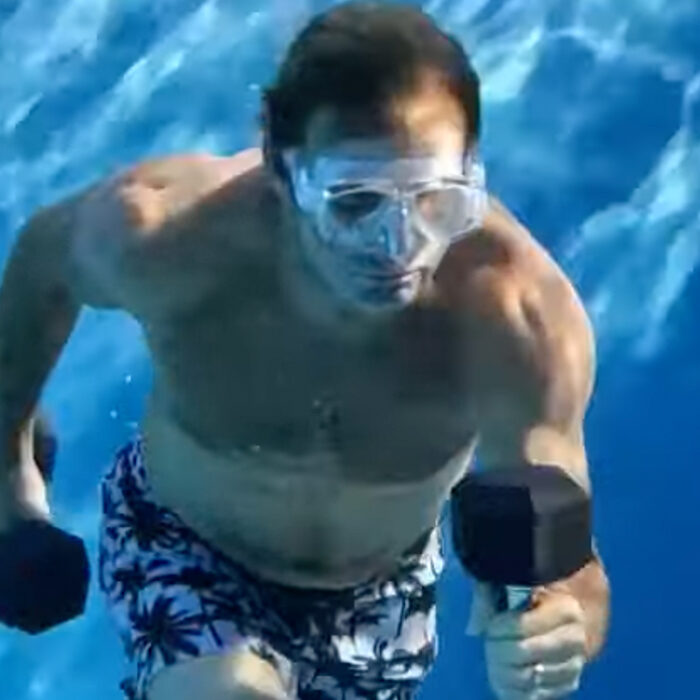Laird Hamilton in his pool. Photo: Laird Hamilton // YouTube