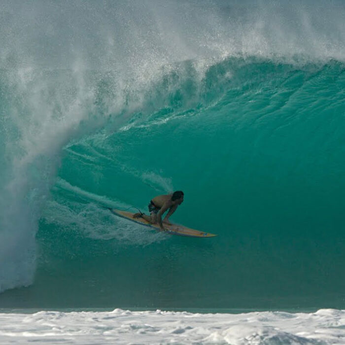 Mason Ho surfing Pipeline