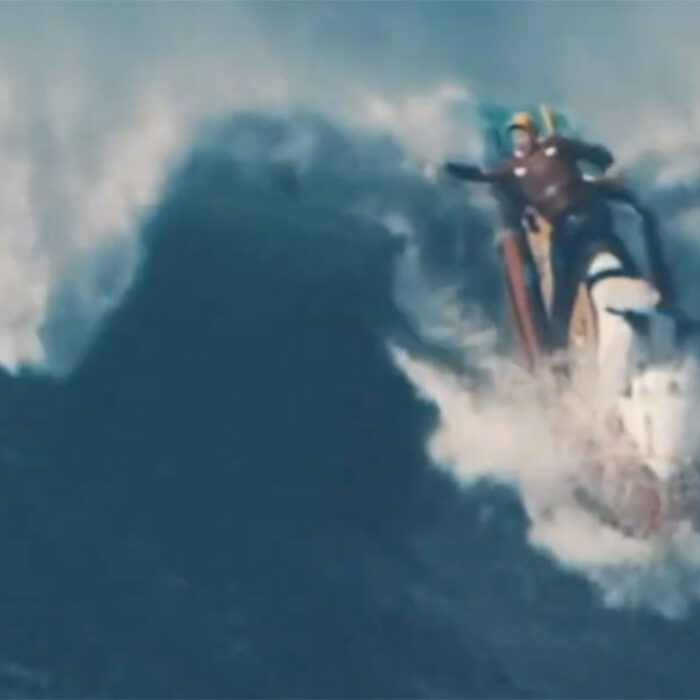 Alex Wippel surfing Nazaré