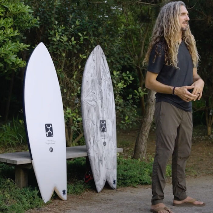 Rob Machado and Too Fish Firewire surfboard