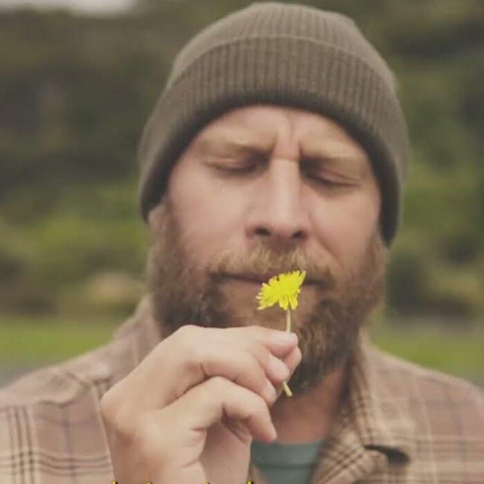 Luke Cederman parodies soulful longboarders. Photo: Raglan Surf Report // YouTube