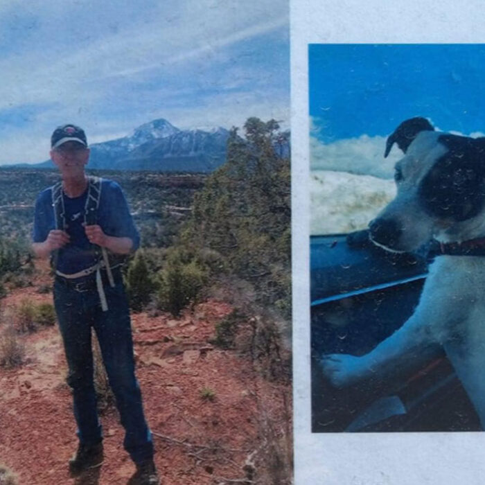 Richard Moore and Finney the Jack Russell terrier