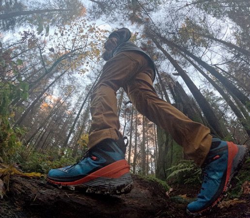 testing the merrell thermo rogue 4 gtx hiking boots in the forest