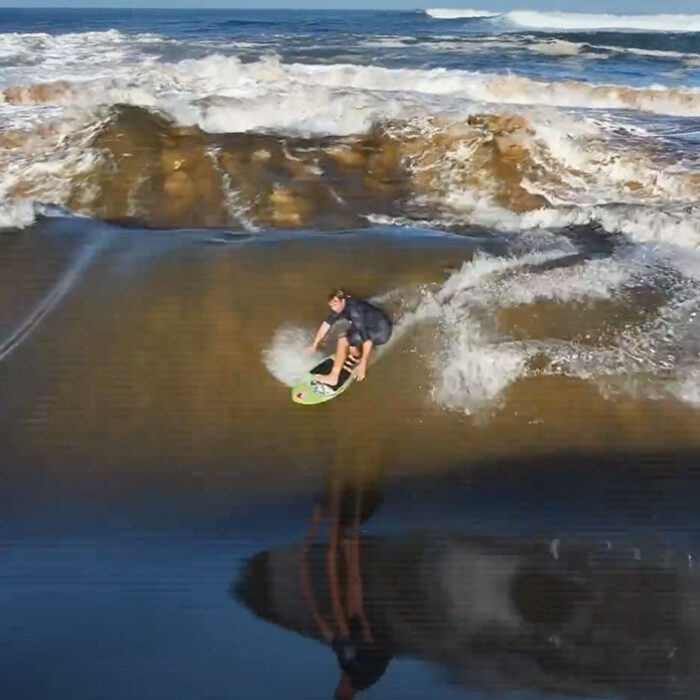 Jamie O'Brien surfing Waimea River