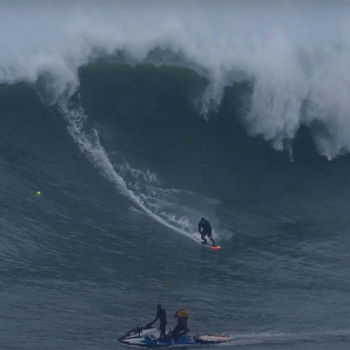 Halloween surfing at Nazaré
