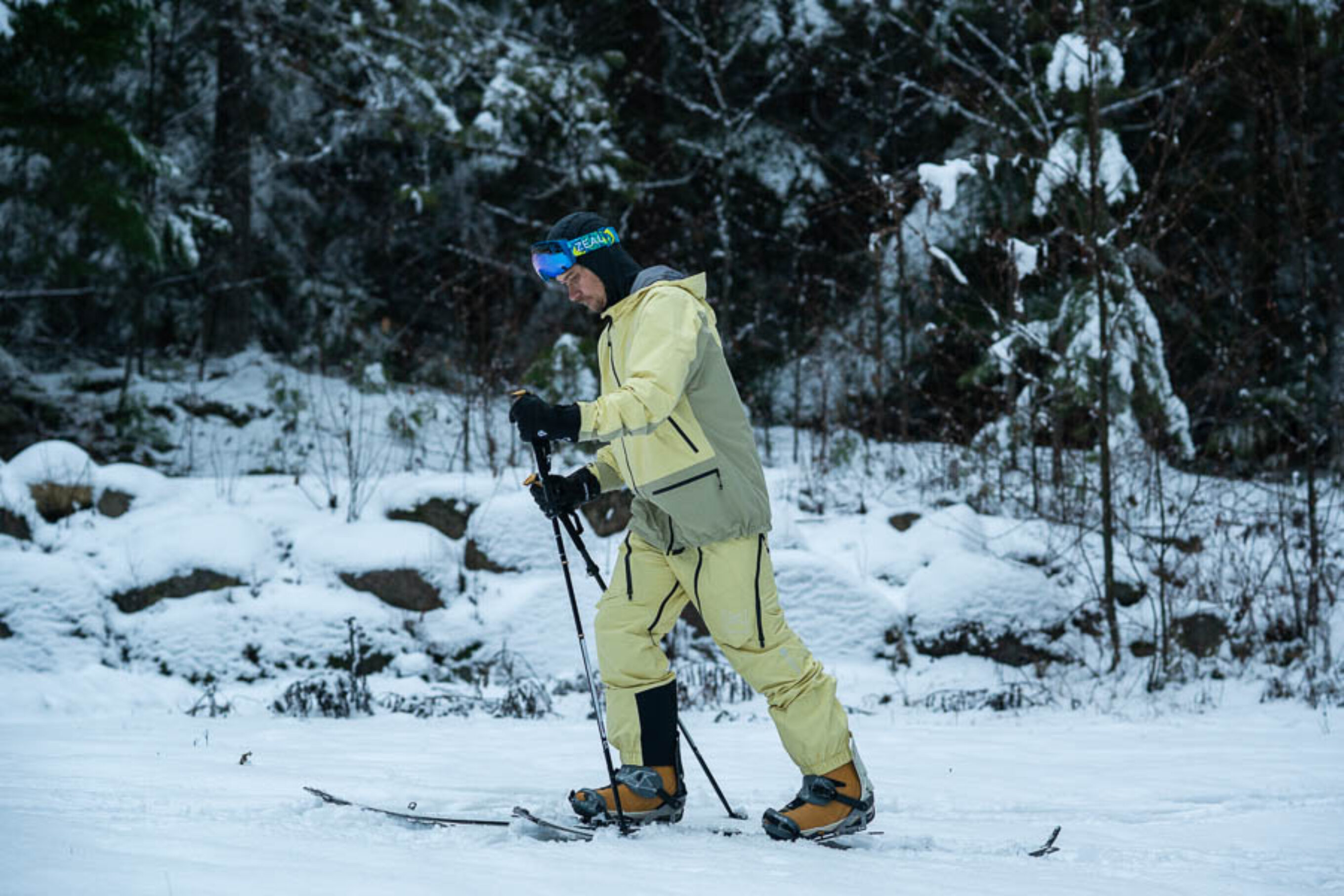 a splitboarder reviewing the burton ak kalausi jacket and pants