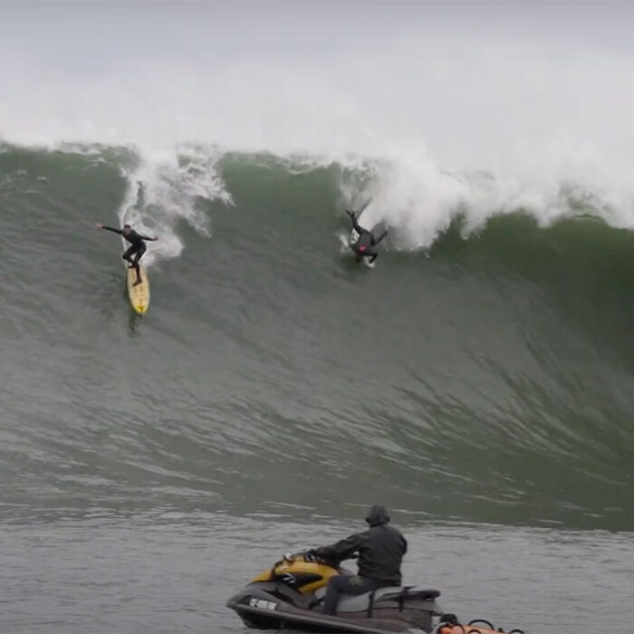 Ryan Augenstein surfing Maverick's