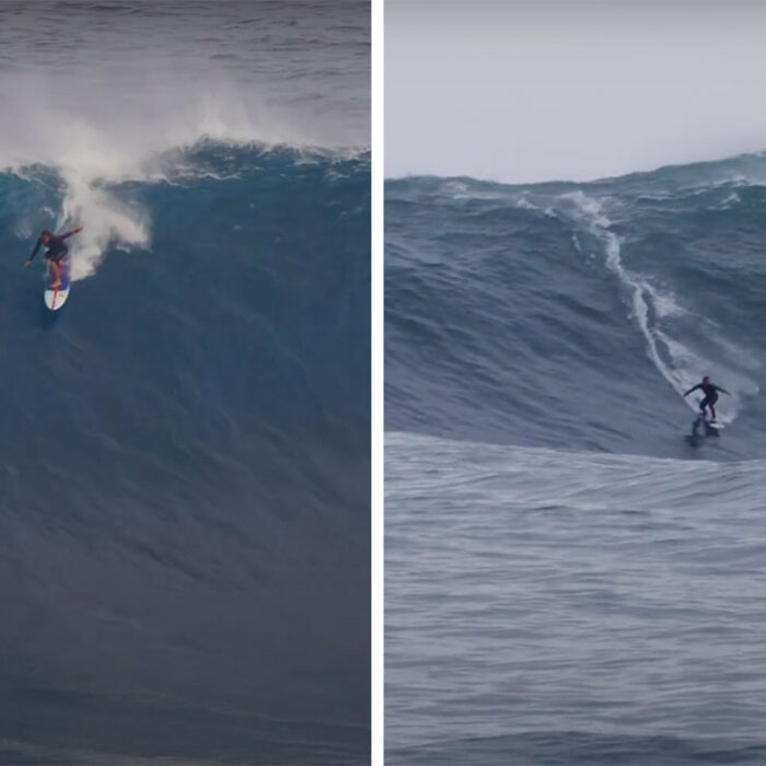 Kai Lenny surfing Maverick's and Jaws