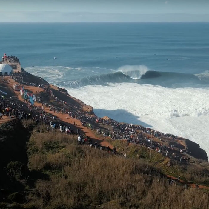 Nic Von Rupp surfing Nazaré