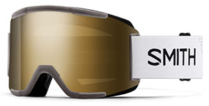 a product shot of the smith squad imprint snowboard goggles