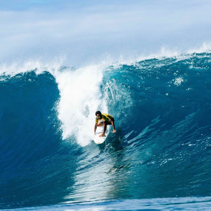 OAHU, HAWAII - JANUARY 31: Two-time WSL Champion Filipe Toledo of Brazil surfs in Heat 6 of the Opening Round at the Lexus Pipe Pro on January 31, 2024 at Oahu, Hawaii. (Photo by Tony Heff/World Surf League)