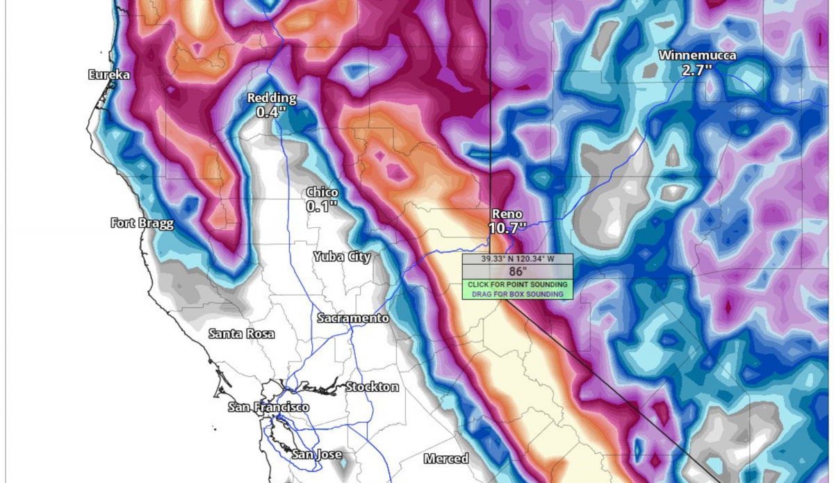 Forecasts Now Call for Up to 9 Feet of Snow In the Sierra This Week - Vimarsana News