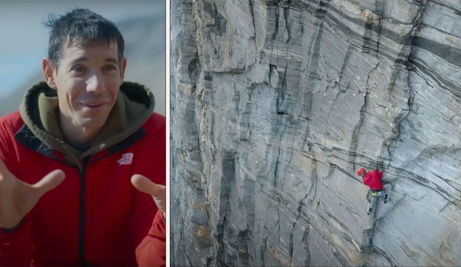Alex Honnold climbing for Arctic Ascent