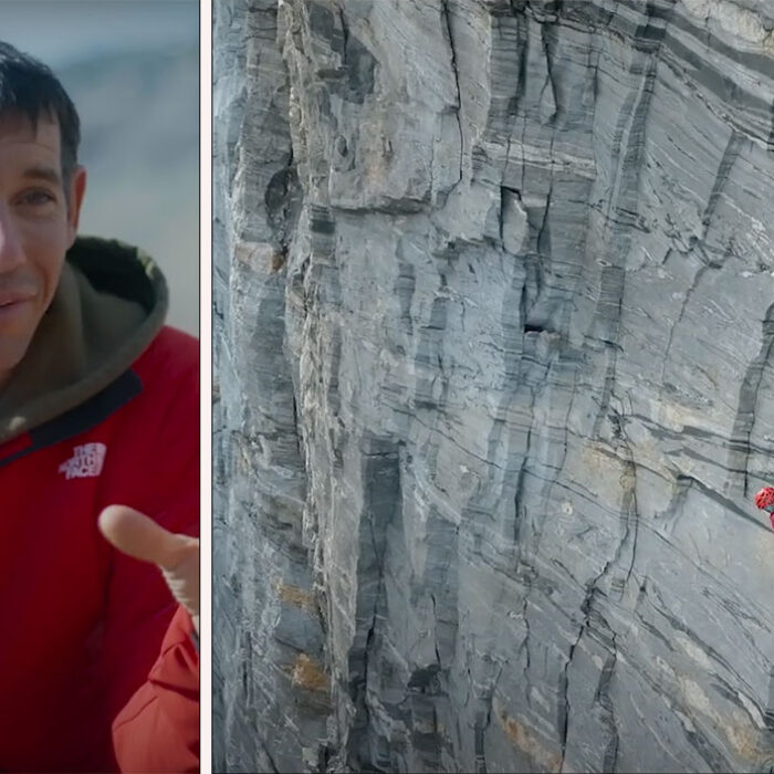 Alex Honnold climbing for Arctic Ascent