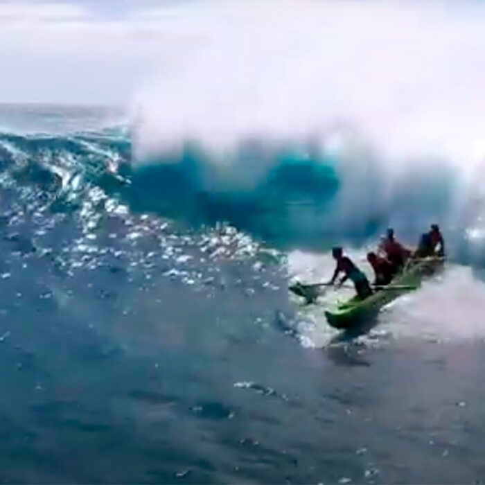 Check Out This Drone Footage of Canoe Surfing Big, Rowdy Makaha
