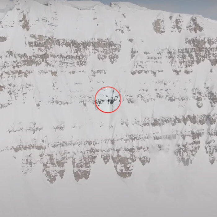 Teton Brown skiing Corah's Couloir