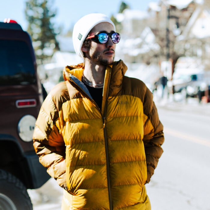 Wearing the Rab Neutrino Pro in Truckee, CA