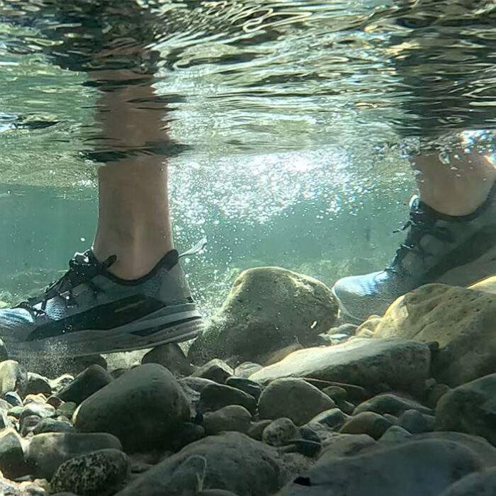 Danner Rivercomber water shoes shown underwater
