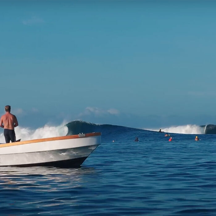Nate Florence surfing Cloudbreak