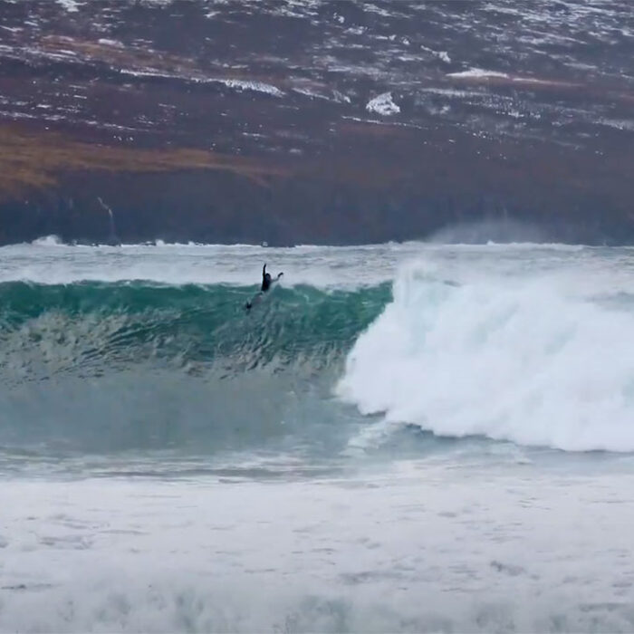 Nate Florence surfing in Iceland