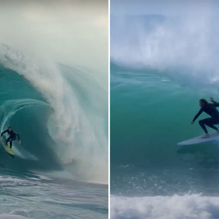 Laurie Towner and Torren Martyn surfing