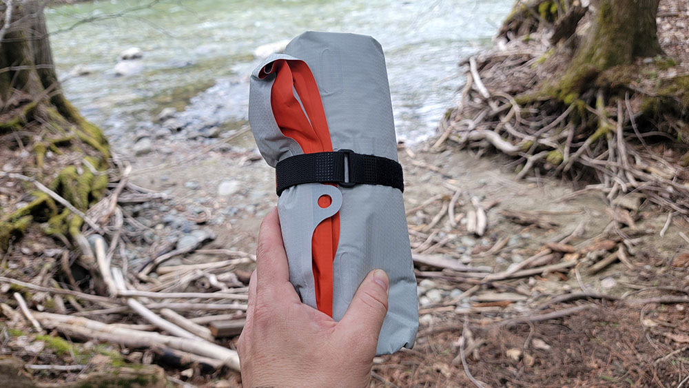 nemo tensor sleeping pad packed up