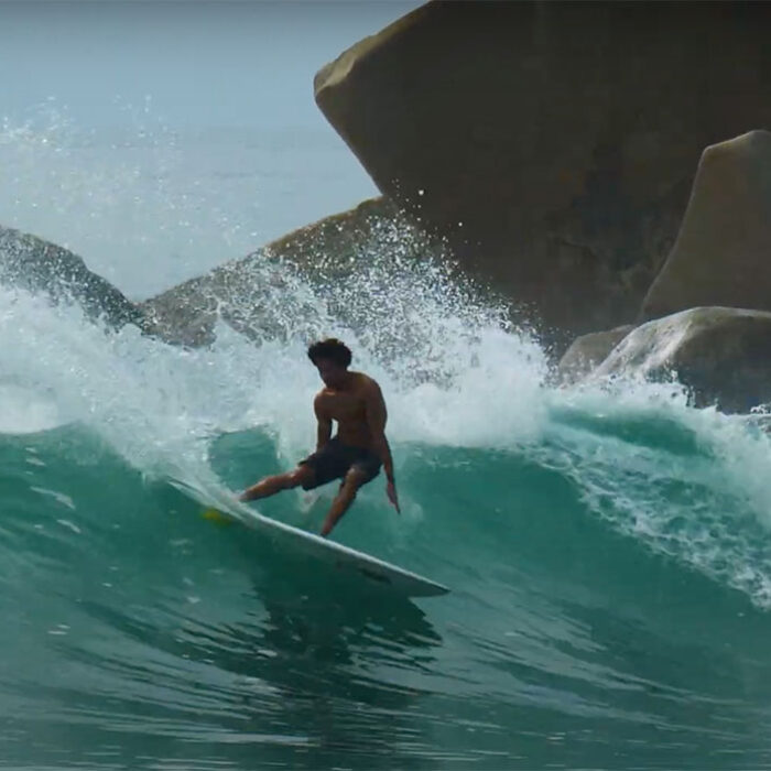 Mikey February surfing in Mexico