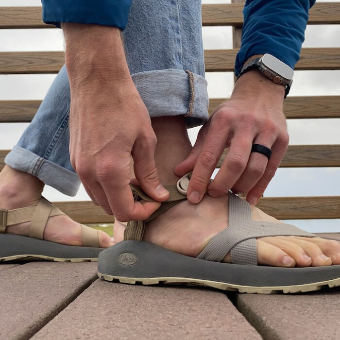 Chaco Sandals tying the straps