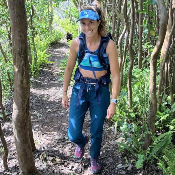 hiking in hiking pants in Hawaii