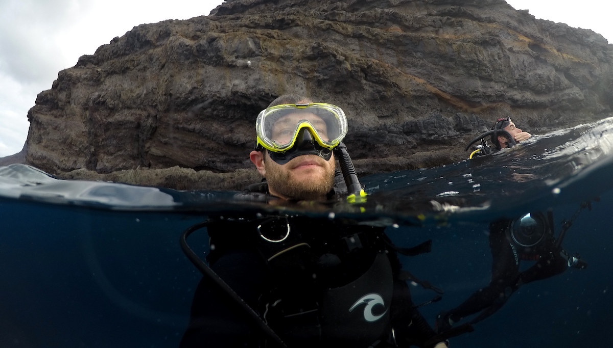 Mallos dives in a coastal area