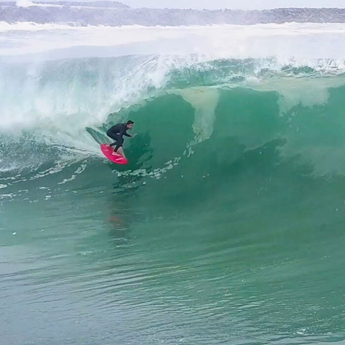 Tyler Stanaland from Selling Sunset surfing The Wedge