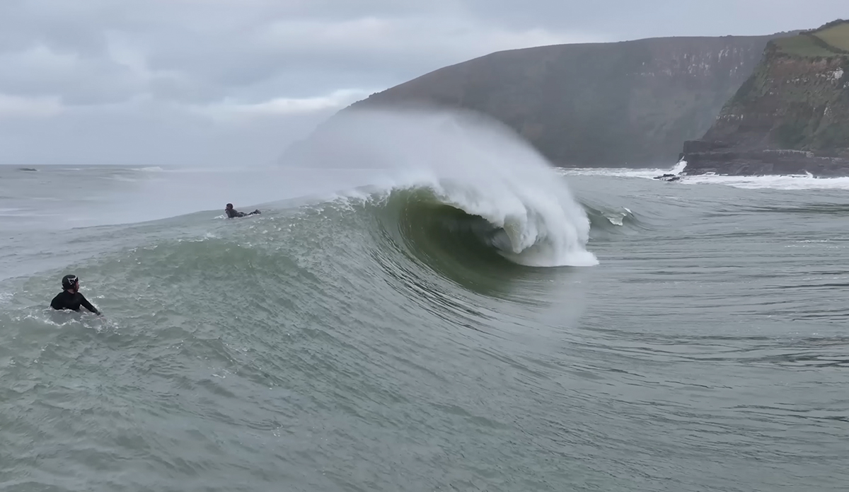 Nathan Florence says this remote Kiwi slab was as scary below as it was above. Photo: Nathan Florence // YouTube