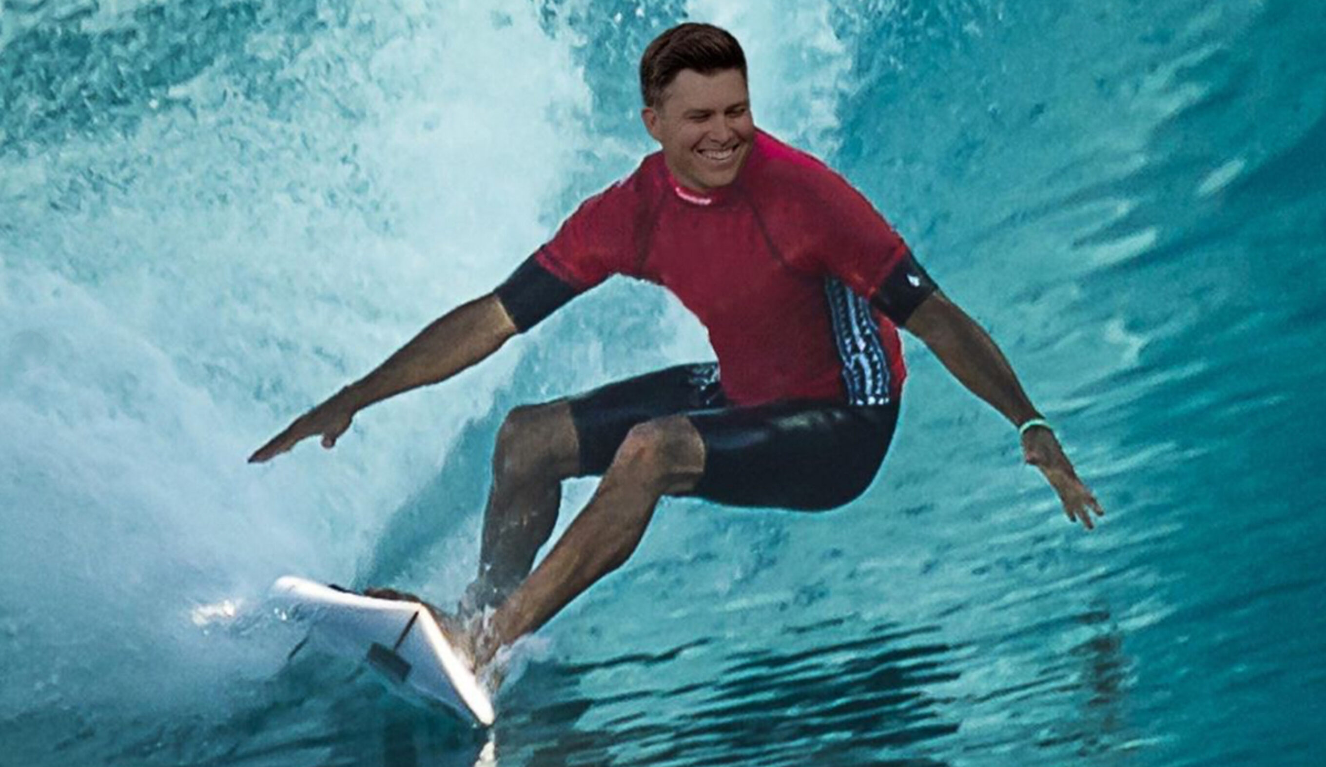 An "in-no-way-doctored photo" from Jost's Instagram announcement. Photo: Colin Jost // Instagram