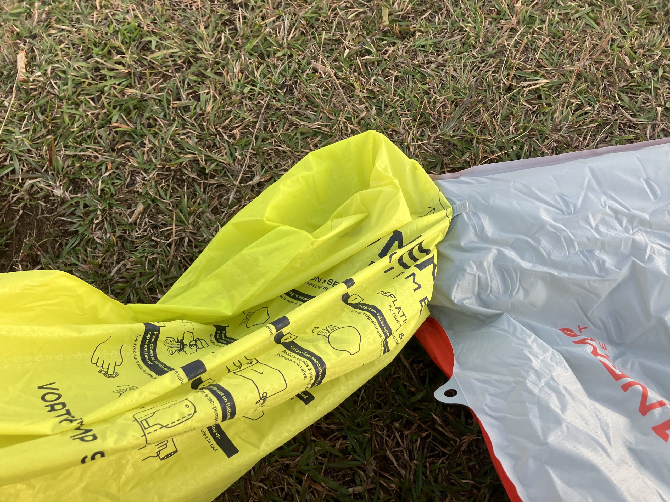 a pump sack on the nemo sleeping pad