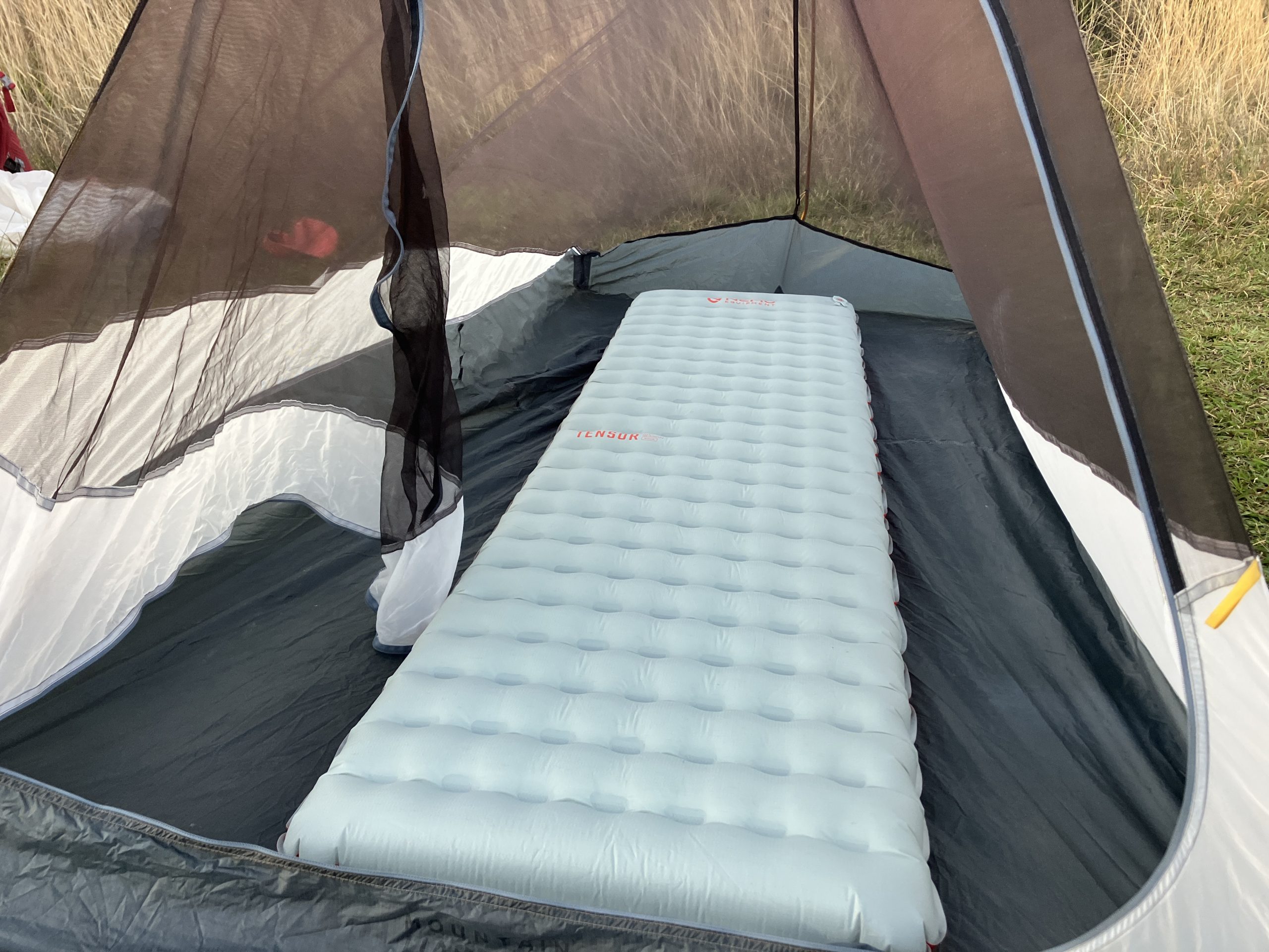 the nemo tensor sleeping pad in a tent