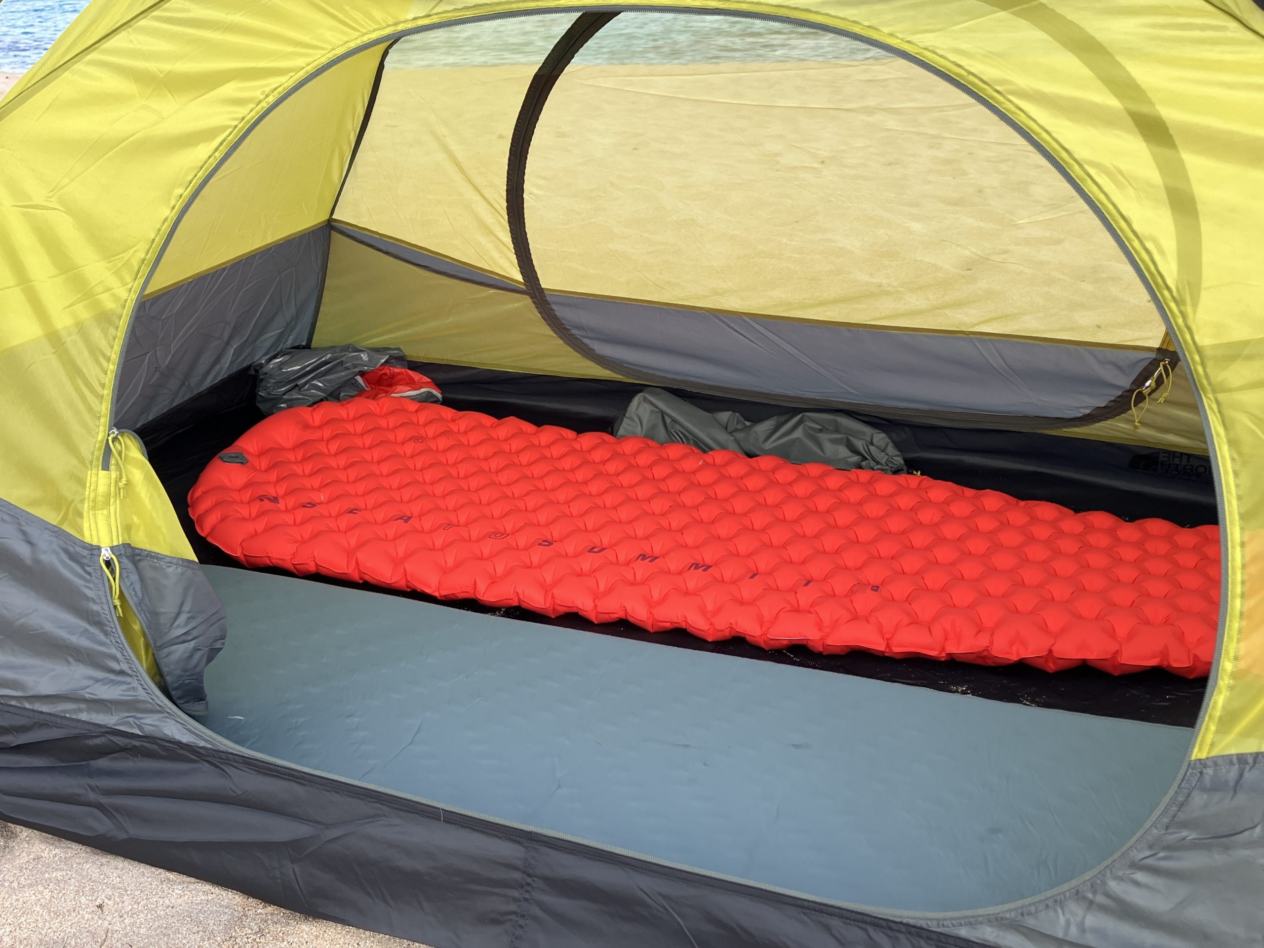 sea to summit sleeping pad in a tent