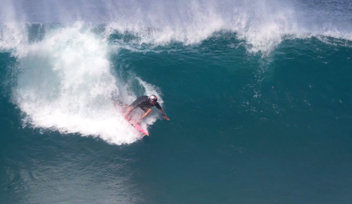 If anyone would know how to pop up at Pipe its Koa. Photo: Koa Smith // YouTube