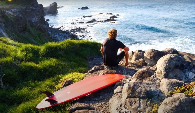 Clay Marzo surfing twin fin