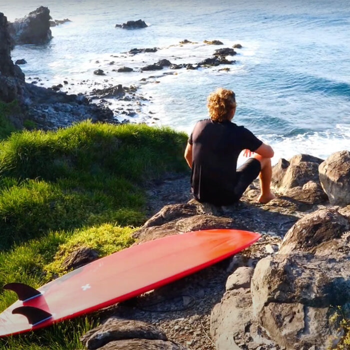 Clay Marzo surfing twin fin
