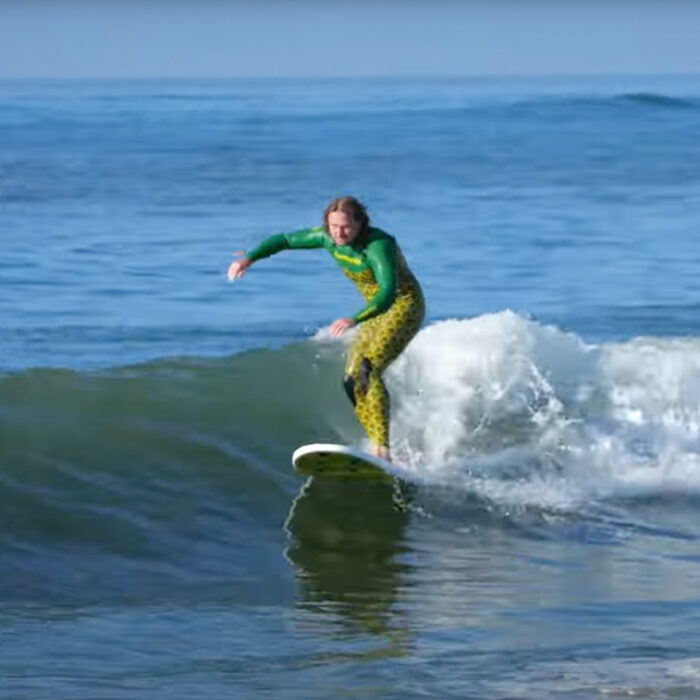 The waves were small, but to Ben Gravy they meant a lot. Photo: Ben Gravy // YouTube