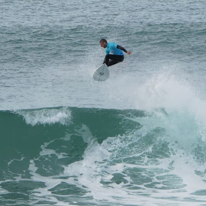 Getting airborne at the J-Bay classic trials. Photo: WSL // YouTube