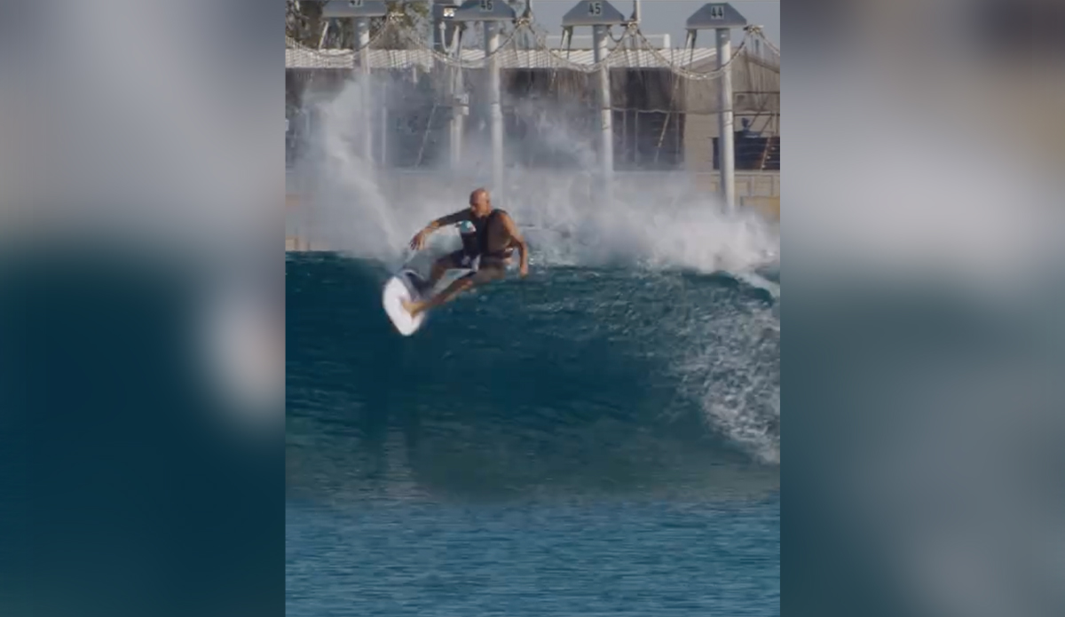 Kelly Slater working on the dad-bod. Photo: John Decesare // Instagram