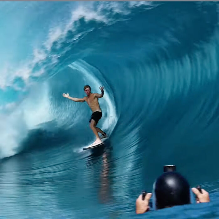 Eimeo Czermak makes Teahupo'o look easy. Photo: Eimeo Czermak // YouTube